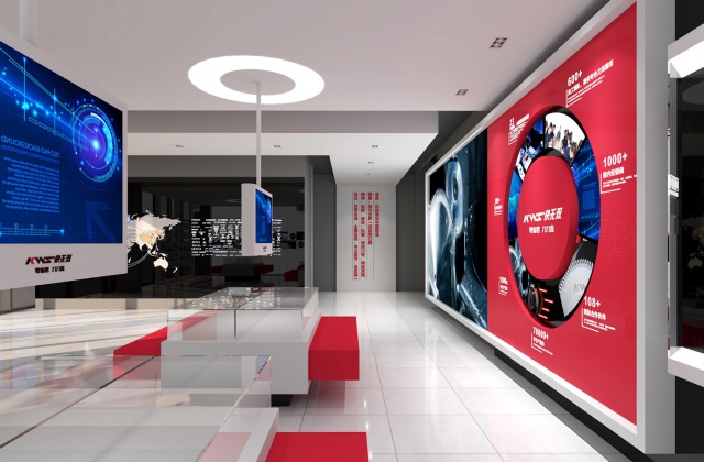 成都壹佰科技展廳設(shè)計(jì)效果圖-科技展廳設(shè)計(jì)